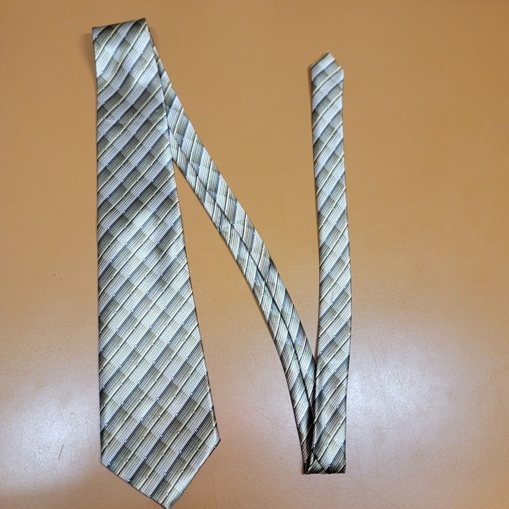 FIRSITE Hand Mand 100% Silk Diagonal Stripe Necktie Men's Fashion Accessory